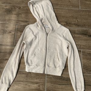 Aritzia TNA waffle zip up
